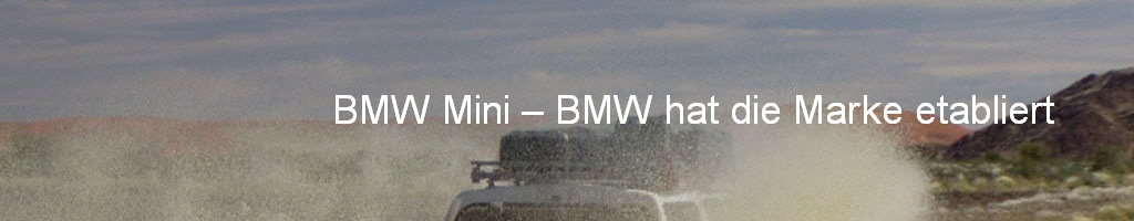 BMW Mini  BMW hat die Marke etabliert